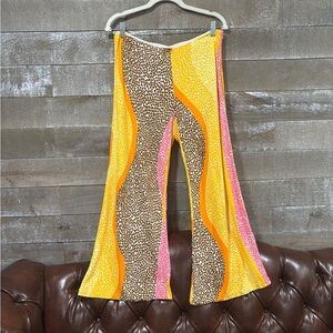 Trina Turk Retro wide leg swim cover up pant size 8